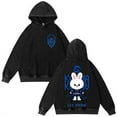 thumbnail image 1 of Silver Basic KPOP Cute Logo Men's and Women's Autumn Black Sports Hoodie XL,Black5-1, 1 of 1