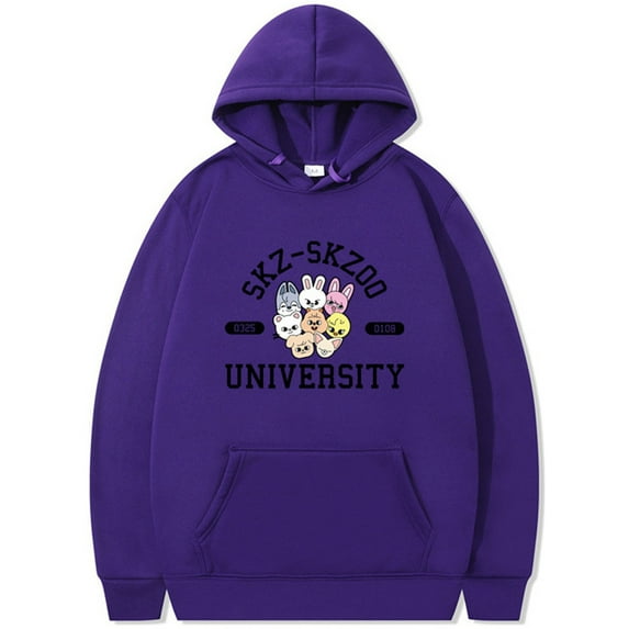 Silver Basic Kpop Hoodie Sweatshirt Cute Cartoon Animal Women's Street Wear Harajuku Pullover Unisex S,ZIHEI-1