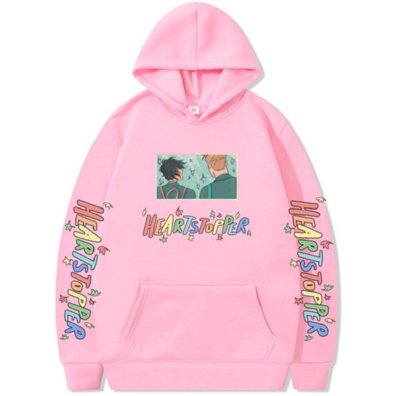 Silver Basic Men's Hoodies Unisex Nick Y Charlie Heart-stopper Tops Loose Hoodie Character Comic Printed Hoody L,Pink-1