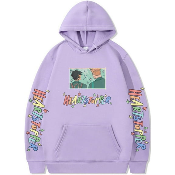 Silver Basic Men's Hoodies Unisex Nick Y Charlie Heart-stopper Tops Loose Hoodie Character Comic Printed Hoody M,LightPurple-1