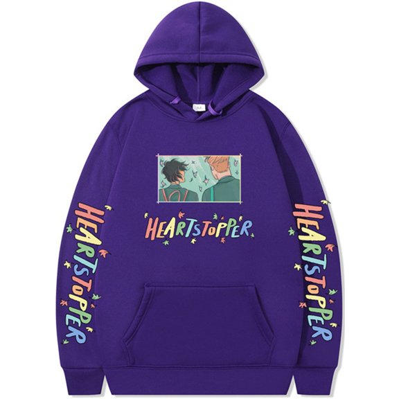 Silver Basic Men's Hoodies Unisex Nick Y Charlie Heart-stopper Tops Loose Hoodie Character Comic Printed Hoody M,Purple-1