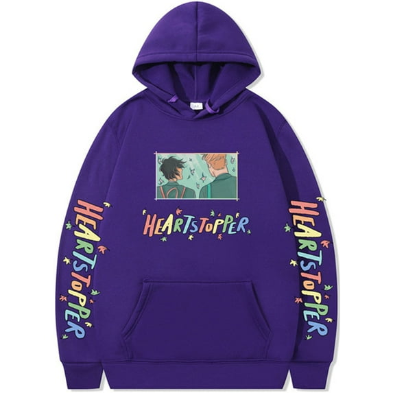 Silver Basic Men's Hoodies Unisex Nick Y Charlie Heart-stopper Tops Loose Hoodie Character Comic Printed Hoody M,Purple-1