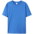 thumbnail image 1 of Silver Basic Men's Short Sleeved Round Neck Plus Size Basic Cotton T-shirt,Casual Style,Solid Color,Multiple Colors XL,RoyalBlue-1, 1 of 1