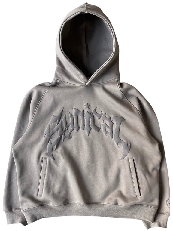 Men's and Women's Gothic Alphabet Hooded Zipper Hoodie Street Trend Men's Casual Jacket Coat M,Khaki1-1