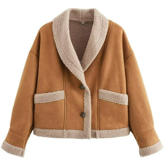 Silver Basic New Model Windproof Warm Jacket Fur Ladies Winter Wear,Comfortable Integrated Fur Winter Overcoat For Women M,Khaki-1