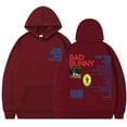 thumbnail image 1 of Silver Basic Rap Bunny 2D Printed Pullover Men's and Women's Fashion Hip Hop Casual Oversized Hoodie Unisex Style L,WineRed-1, 1 of 1