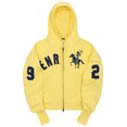 thumbnail image 1 of Silver Basic Retro Personalized Embroidered Hooded Zipper Hoodie College Style Coat S,Yellow-1, 1 of 2