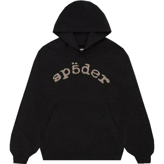 Silver Basic SP Printed Women's Hooded Wweatshirt Set Y2K Women's Sweatshirt With Pants Fashionable Streetwear XL,Black-1