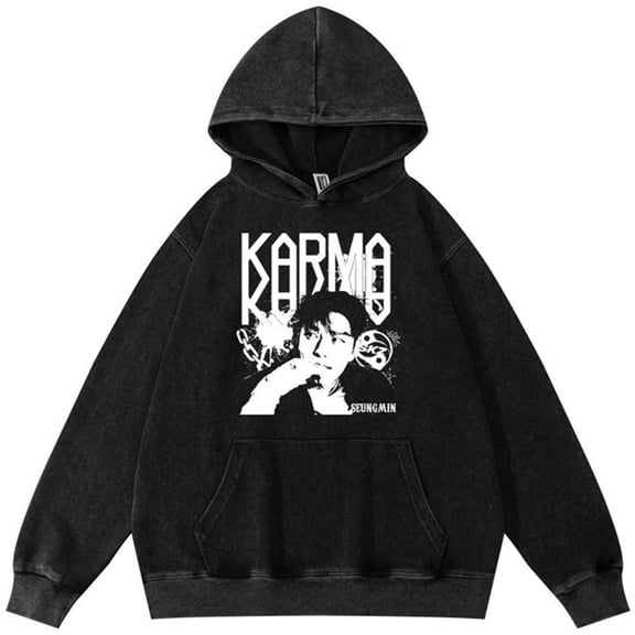 Silver Basic Unisex KPOP Black SZOO Novelty Black Vintage Hoodie 2XL,Black13-1