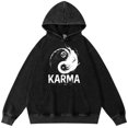thumbnail image 1 of Silver Basic Unisex KPOP Black SZOO Novelty Black Vintage Hoodie XL,Black9-1, 1 of 1