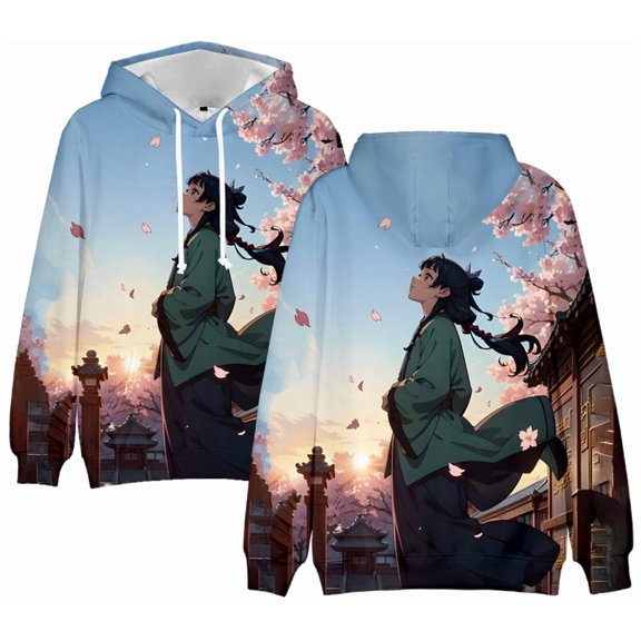 Silver Basic Women's Hoodie Diary Anime 3D Printed Pattern Streetwear Unisex Cosplay Pullover L,YHSX-1