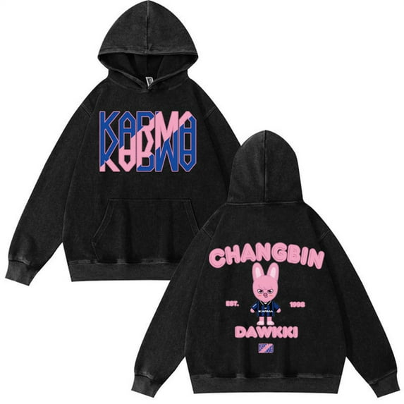 Silver Basic Women's Loose Hoodie Winter Hooded Y2K Cute Cartoon Print Street Style Pure Cotton Long Sleeved Hoodie S,Black6-1