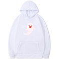 thumbnail image 1 of Silver Basic Womens And Mens Hooded Sweatshirt Y2k Ghost Print Fun Halloween Hoodie Pullover S,White-1, 1 of 1