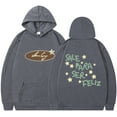thumbnail image 1 of Silver Basic Y2K Oversized Star Letter Printed Hooded Sweatshirt For Women And Men's Streetwear 3XL,DeepGrey-1, 1 of 1