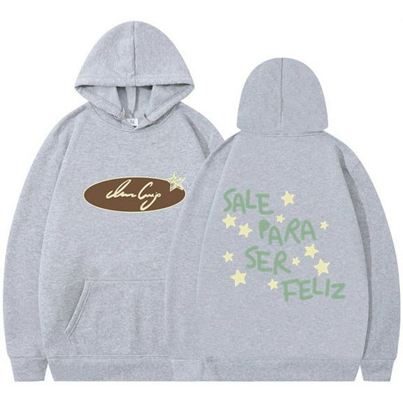 Silver Basic Y2K Oversized Star Letter Printed Hooded Sweatshirt For Women And Men's Streetwear XS,LightGrey-1
