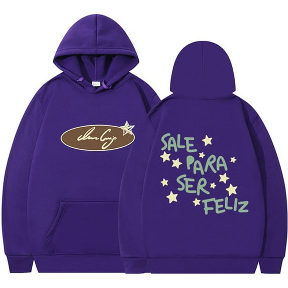 Silver Basic Y2K Oversized Star Letter Printed Hooded Sweatshirt For Women And Men's Streetwear XS,Purple-1