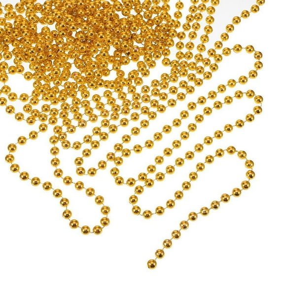 Silver Bead Chain Garland Christmas Tree Decorations Pearl Beaded Necklace Hanging Ornament Decorations For Home NEW