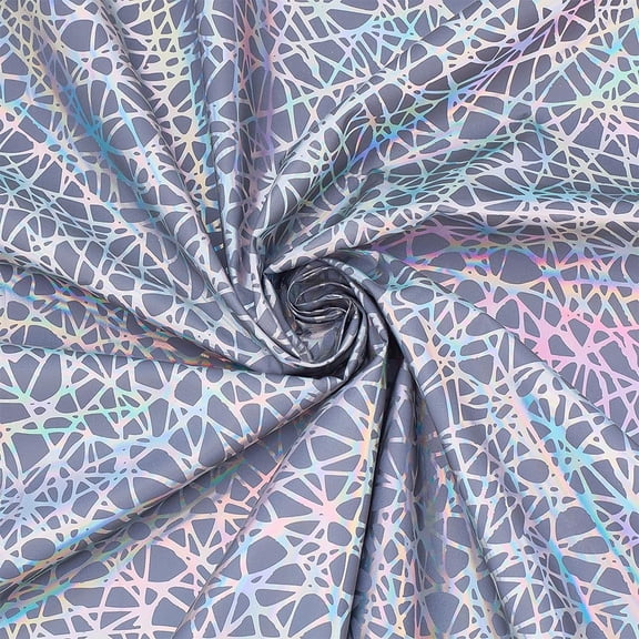 Silver Bird's Nest Pattern Craft Fabric Reflective Cloth Fabrics Metallic Fabric Polyester Clothing DIY Cloth Fabrics