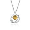 thumbnail image 1 of Silver Birthstone Necklace Pendant Necklace Anniversary Gift for Wife Birthday Gifts for Women Christmas Gift, 1 of 3