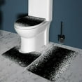 thumbnail image 1 of Silver Black Glitter Bathroom Rugs 3-Piece, Bath Mat Set Super Absorbent Toilet Lid Cover and Soft Plush,Non-Slip Bath Rug Floor for Tub, Shower, Bathroom, 1 of 6