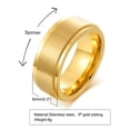thumbnail image 1 of Silver/Black/Gold Brushed Spinner Band 8MM Male's Stainless Steel Ring Size 7-13, 1 of 6
