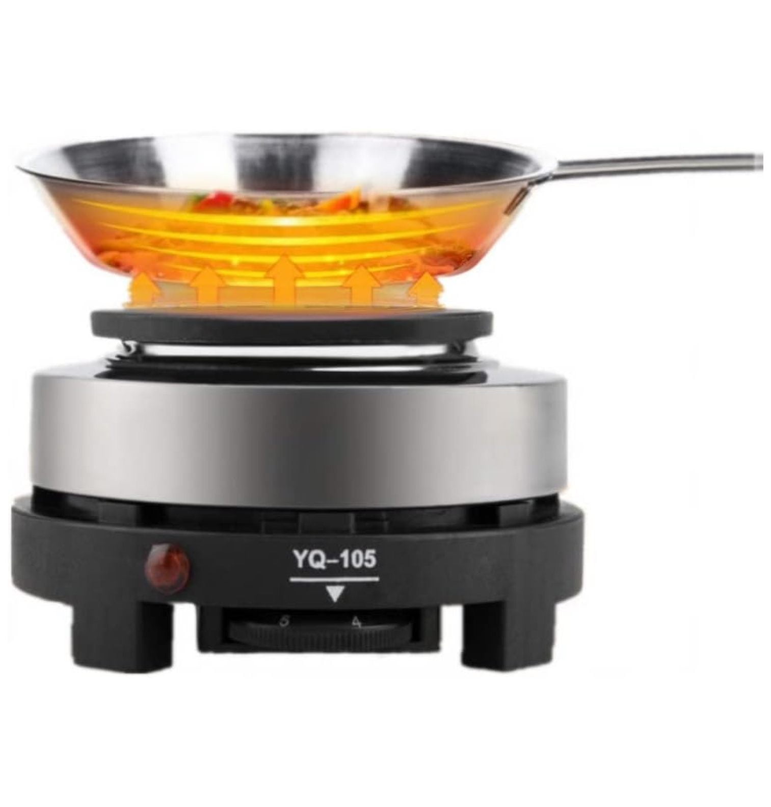 Silver,Black Small Hot Plate,Hot Plate Electric Stove, Portable 500W