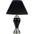 thumbnail image 1 of Silver & Black Table Lamp with Black Shade, 1 of 1
