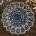 thumbnail image 1 of Silver Blue Beaded Placemats Set of 2 Peacock Design for Fall Autumn Thanksgiving Season Scratch Heat Stain Resistant Charger Kitchen Decor Durable Tablemats - Holiday Occasions - 14 Inches, 1 of 7