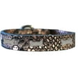 thumbnail image 1 of Silver Bone Widget Dragon Skin Genuine Leather Dog Collar, 1 of 3