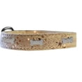 thumbnail image 1 of Silver Bone Widget Dragon Skin Genuine Leather Dog Collar, 1 of 3