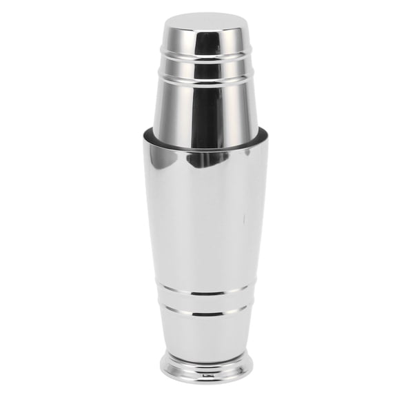 Silver Boston Cocktail Shaker - 304 Stainless Steel Glossy Bar Mixer Set