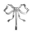 thumbnail image 1 of Silver Bow Decor, Bow Hooks for Wall Bedroom Coat Towel Hook for Hats, Coats, Towels & Keys, Brass Plated Bright Silver Large, 1 of 5