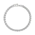 thumbnail image 1 of Silver Braided Wheat Bracelet & Anklet (5mm) Stainless Steel, Waterproof, 1 of 2