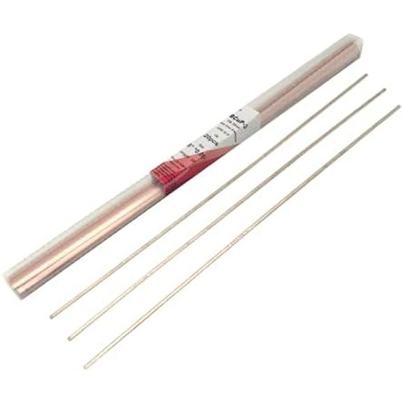 Silver Brazing Rods 5% BCuP-3 20 Flat Bar Welding Stick JAgP-5 Silver Phos Solder Rods 0.050"x1/8"x14" for Gas Soldering Torch Accessory Air-conditioners, Refrigerators and Freezers