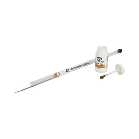 Silver Brazing Solder Rod - Bare - 45% Ag - AWS BAg-5 - Size: 1/16" x 18" - (3 Sticks) + 6.5 Oz Flux