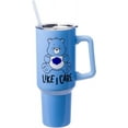 thumbnail image 1 of Silver Buffalo Care Bears Grumpy Bear Like I Care Stainless Steel Tumbler with Handle and Straw, Fits in Standard Cup Holder, 40 Ounces, 1 of 8