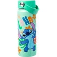 thumbnail image 1 of Silver Buffalo Disney Lilo and Stitch “Aloha” Stainless Steel Water Bottle with Swivel Handle Featuring Stitch, 20 Ounces, 1 of 7