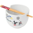 thumbnail image 1 of Disney Mickey and Minnie Ceramic Ramen Noodle Rice Bowl with Chopsticks, 20 Ounces, 1 of 10