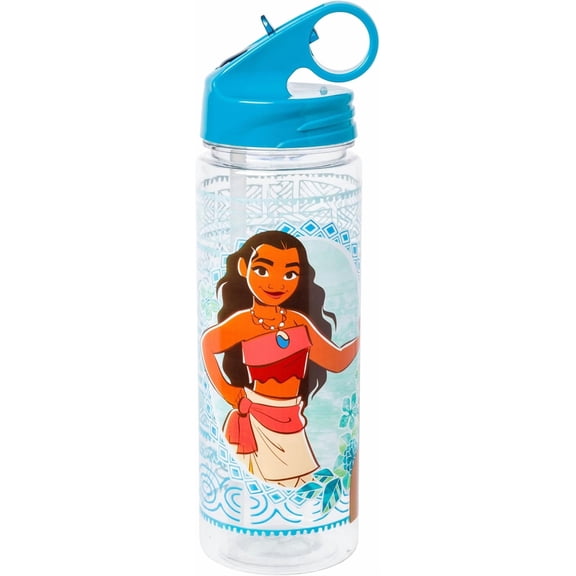 Silver Buffalo Disney Moana Tritan Water Bottle with Flip Straw, 20 Ounces