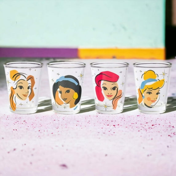 Disney Princess 1.5 oz. Glass Set of 4
