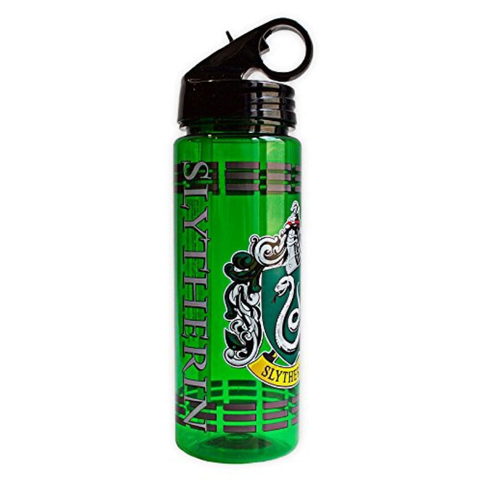 Silver Buffalo Slytherin Crest with Dashes Harry Potter Movie 1-8 Tritan Water Bottle, 20 Ounces
