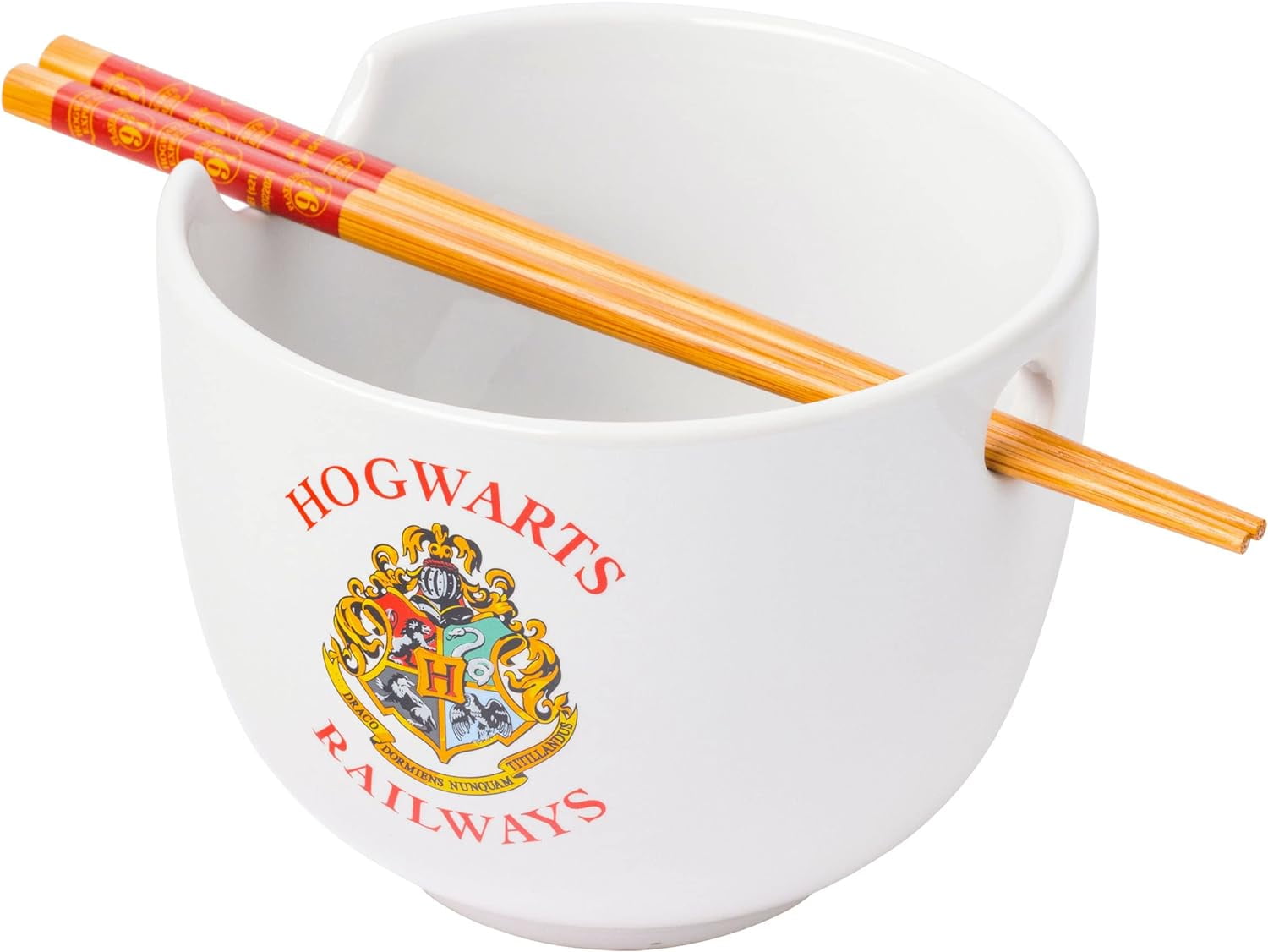 Silver Buffalo Harry Potter Hogwarts 20oz Ramen Bowl and Chopsticks,