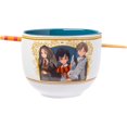 thumbnail image 1 of Silver Buffalo Harry Potter Trio Anime Style Ceramic Ramen Noodle Rice Bowl with Chopsticks, Microwave Safe, 20 Ounces, 1 of 10