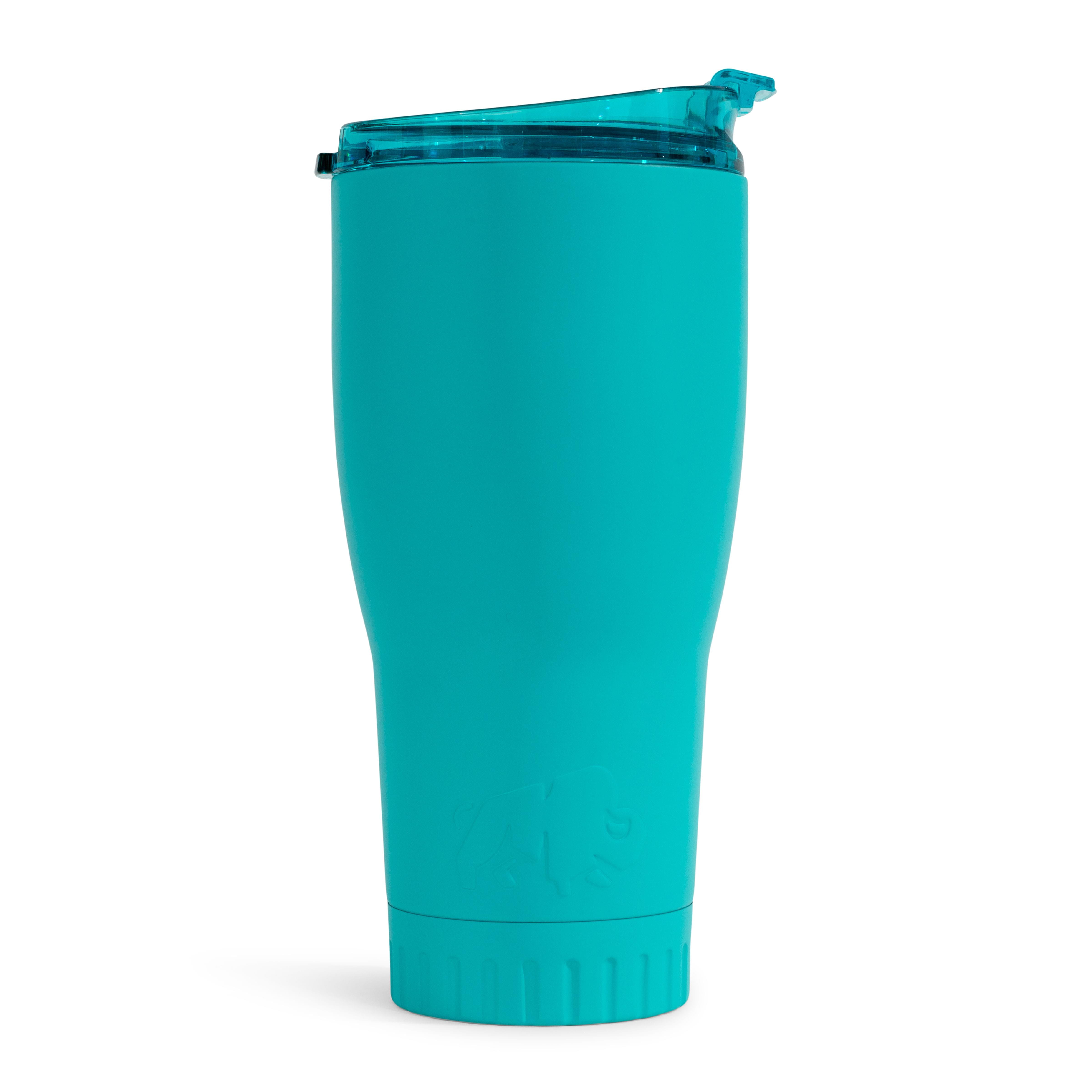 Matte Teal Stainless Steel Travel Tumbler with Flip Lid