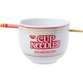 thumbnail image 1 of Silver Buffalo Nissin Classic Cup Noodles Logo Much More than a Soup Ceramic Ramen Noodle Rice Bowl with Chopsticks, Microwave Safe, 20 Ounces, 1 of 8