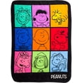 thumbnail image 1 of Silver Buffalo Peanuts Multicolor Character Grid Fleece Throw Blanket - 45 x 60 Inches | Soft and Cozy Blanket, 1 of 5