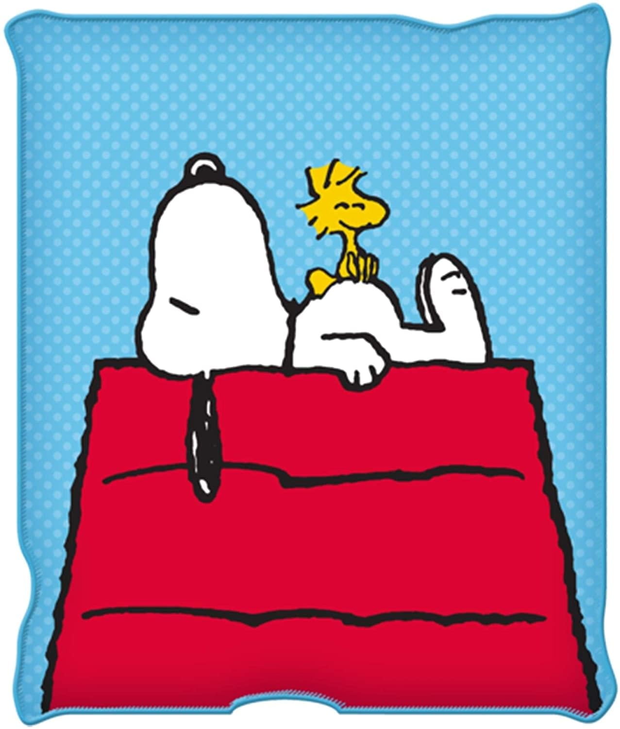 Silver Buffalo Peanuts Snoopy & Woodstock 45 x 60 Inch Fleece Throw Blanket
