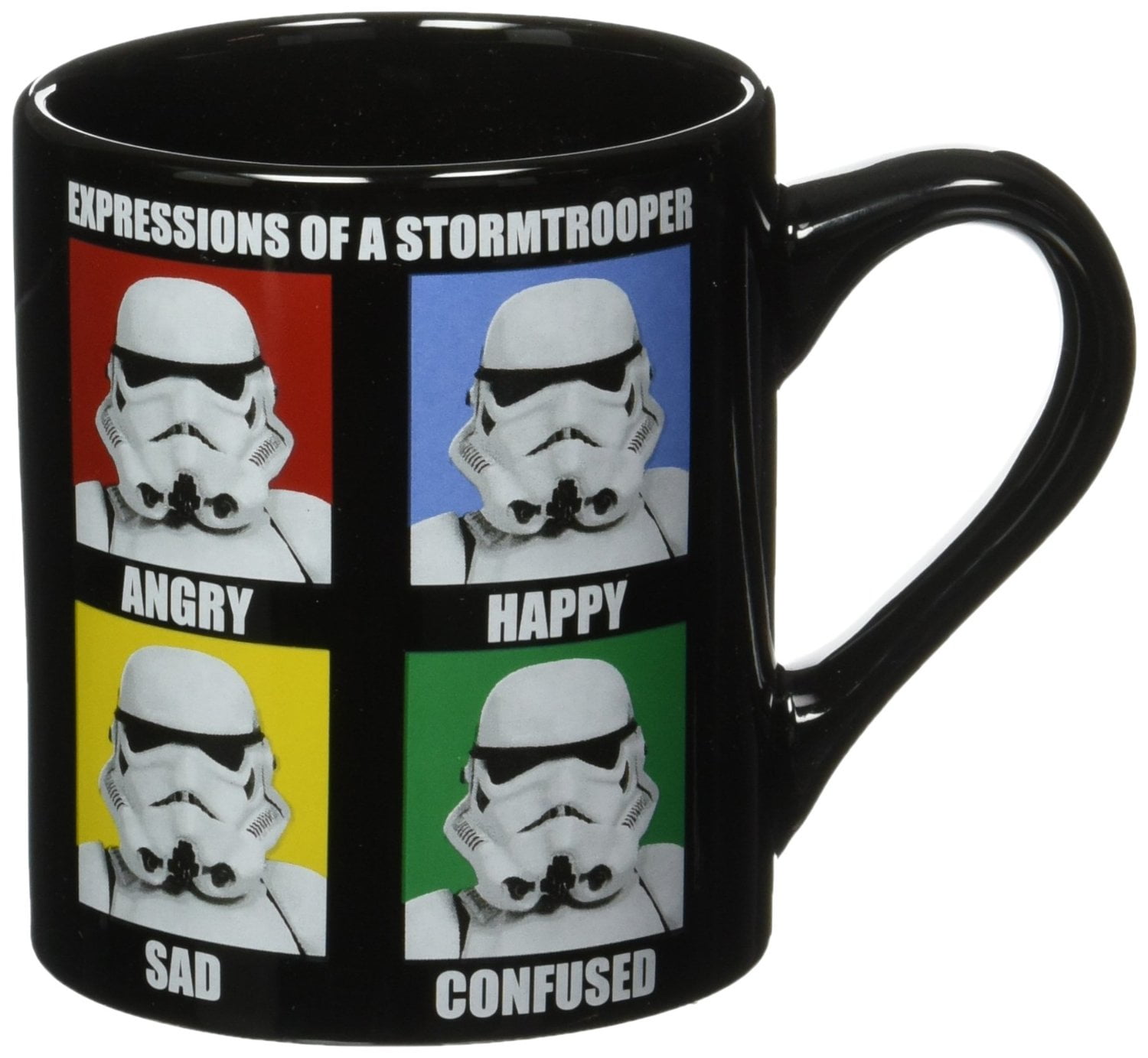 Silver Buffalo SW9932 Star Wars Stormtrooper Expressions Ceramic Mug, 14  oz., Black - Walmart.com
