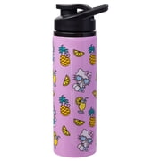 Silver Buffalo Sanrio Hello Kitty Summer Pineapples And Lemonade Stainless Steel Water Bottle, 25 Ounces