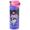 thumbnail image 1 of Silver Buffalo Sanrio Hello Kitty and Friends Featuring Kuromi Stainless Steel Water Bottle with Swivel Handle, 20 Ounces, 1 of 7
